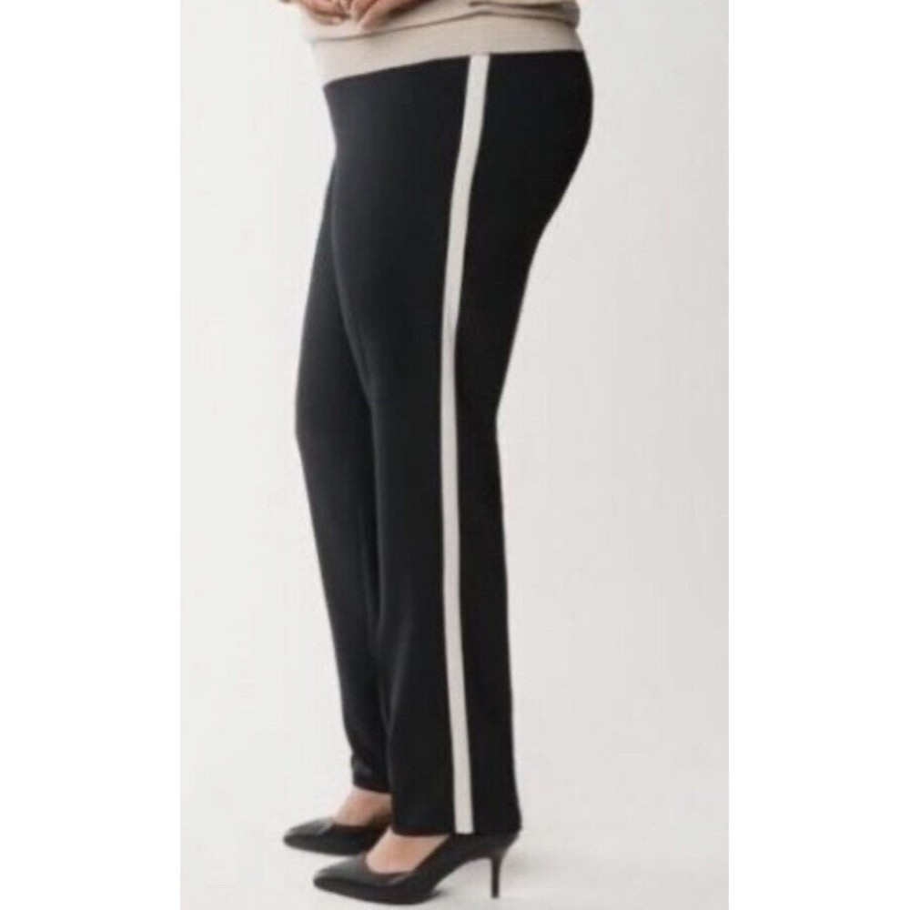 Lane Bryant Women’s 14/16 Black Tuxedo Stripe Crepe Pants Career